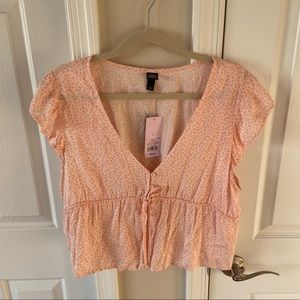 Cropped, Baby Doll Tie Top
